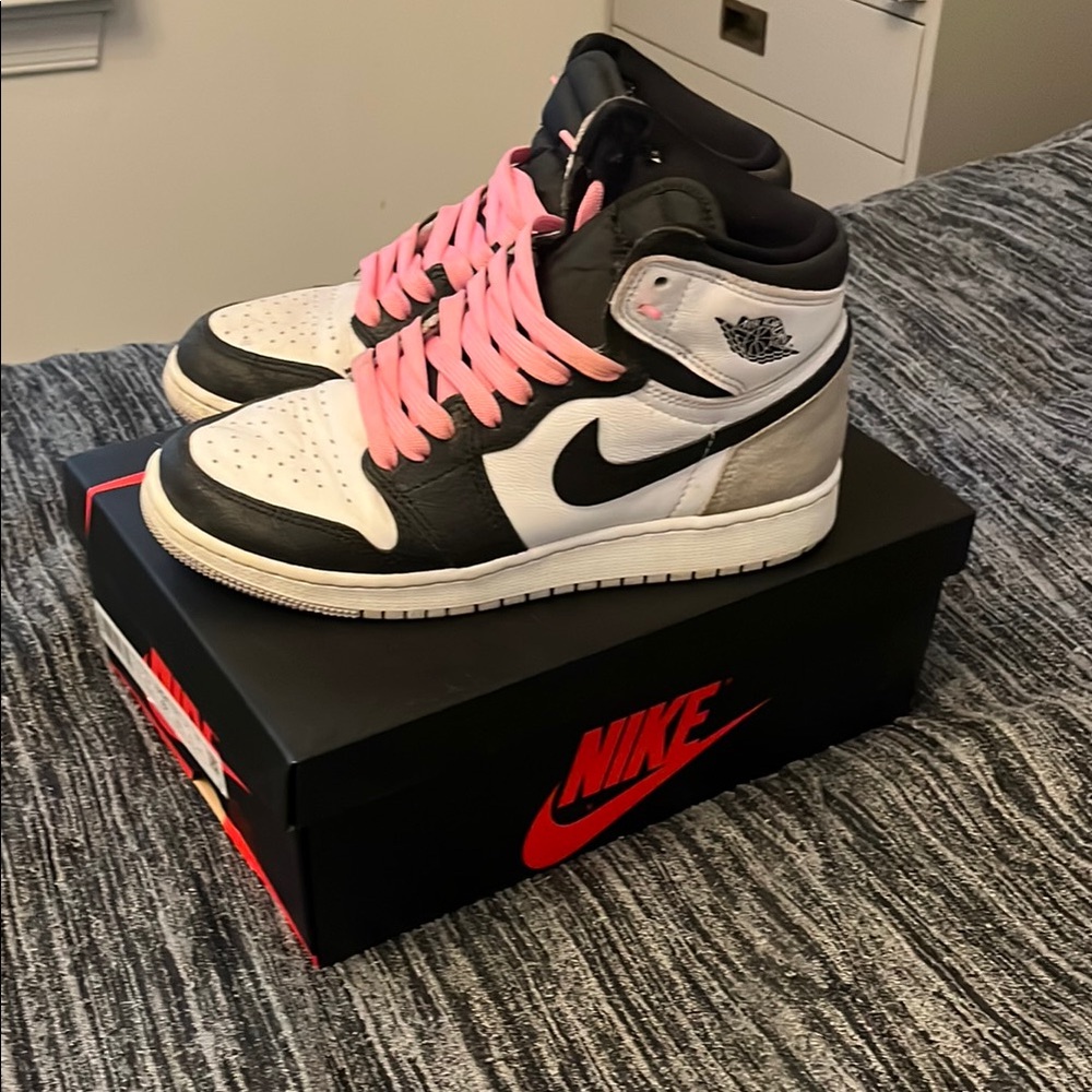 Nike Air Jordan with Pink and Black Accents